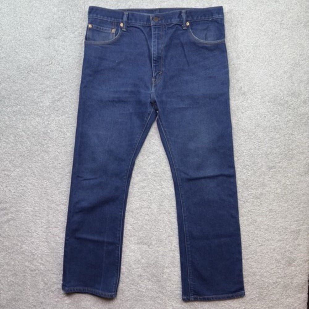 Levi's 517 Bootcut Jeans Men's 38x32 Dark Wash Indigo Flex Western Red Tab Denim